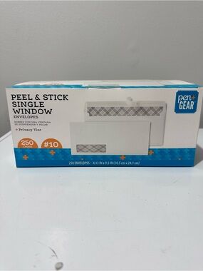 Pen+Gear Peel & Stick #10 Window Envelopes (Qty 250)